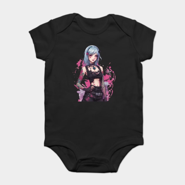 Queen of Emo Punk Metal Baby Bodysuit by animegirlnft